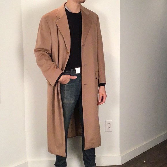 Rare Canali 90% wool 10% cashmere overcoat made in Italy. Camel color. Size 50R - Picture 2 of 12